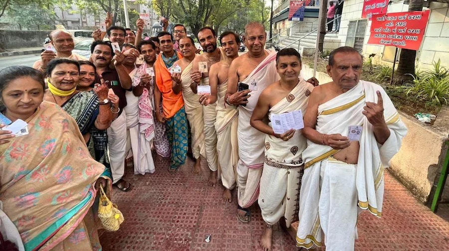 गुजरातमा पहिलो चरणको निर्वाचनमा ६० प्रतिशतभन्दा बढी मतदान