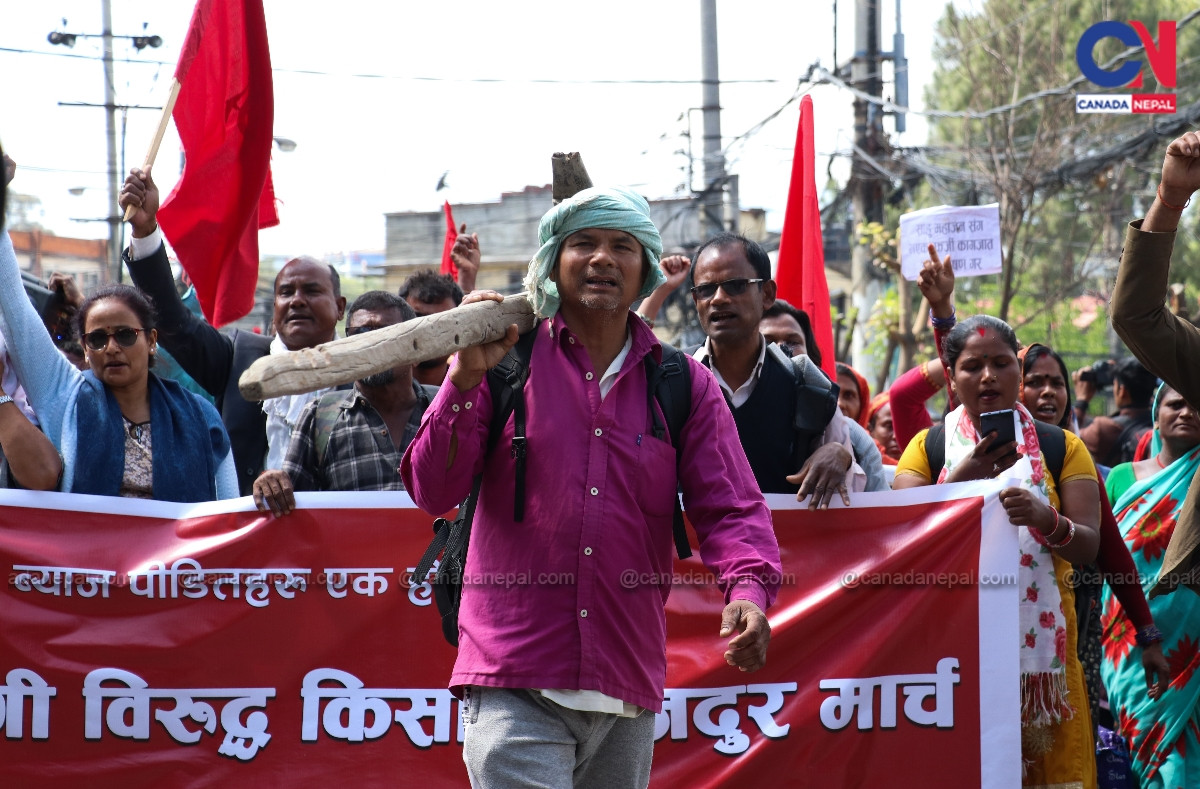 सिंहदरबार घेर्न मिटरब्याज पीडितको अर्को टोली ]तस्बिर कथा]