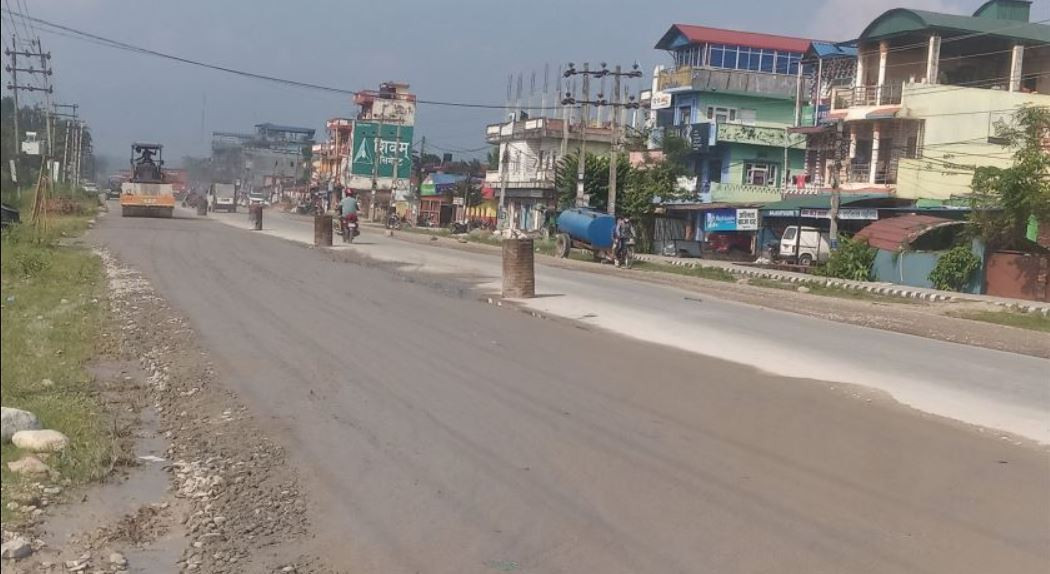 भरतपुरको छ लेन सडक निर्माण अन्तिम चरणमा