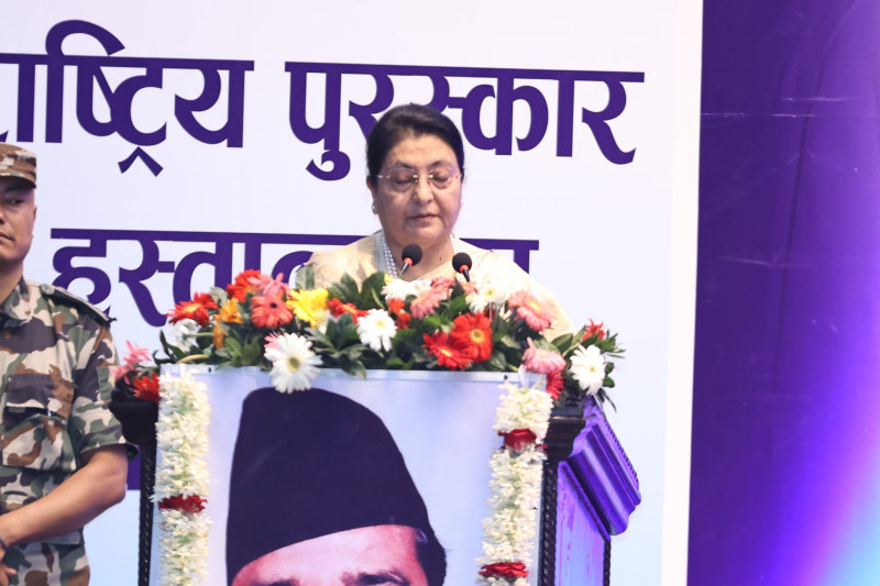भारत र चीनले गरेको विकासबाट लाभ लिनुपर्ने पूर्वराष्ट्रपति भण्डारीको जोड