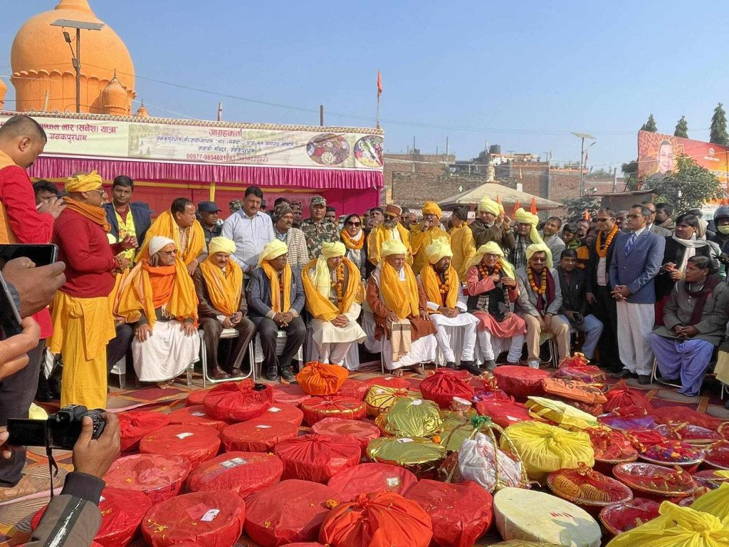 अयोध्यामा जानकी मन्दिरबाट ११ सय कोसेली पठाइयो