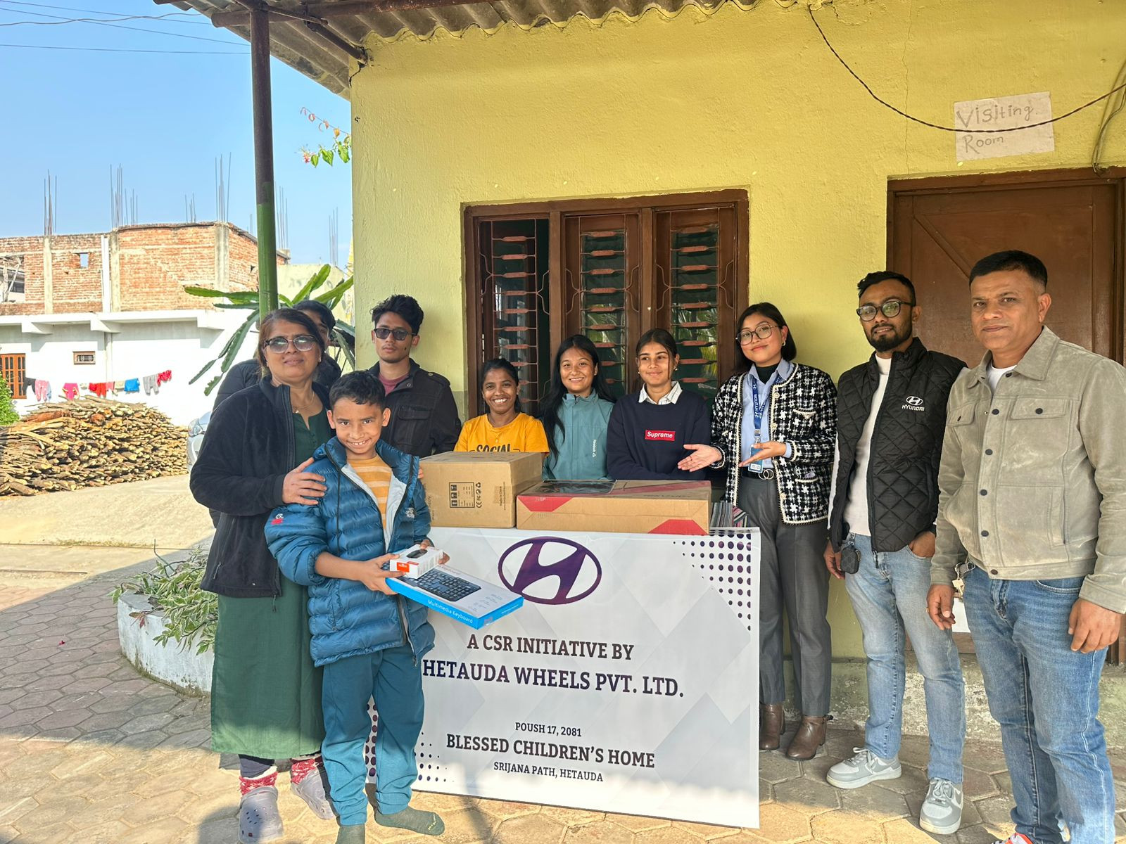 हुन्डाई र हेटौंडा ह्विल्सले गर्‍यो ब्लेस्ड बालगृहका बालबालिकालाई कम्प्युटर सहयोग