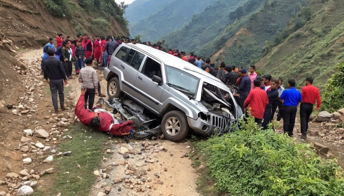 पाल्पाकाे चिदिसामा जिप दुर्घटना, ८ जनाको मृत्यु