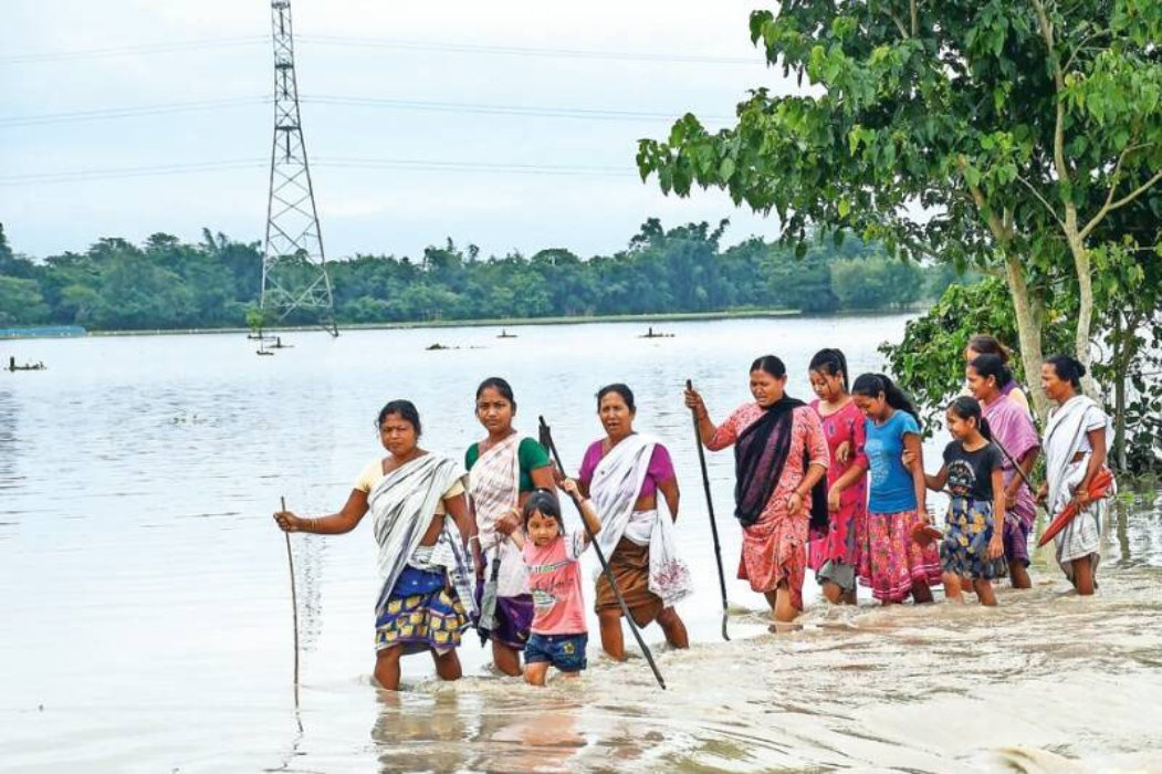 आसाममा बाढीको त्रास : बजालीका १९६ गाउँका २ लाख ६१ हजार मानिस प्रभावित