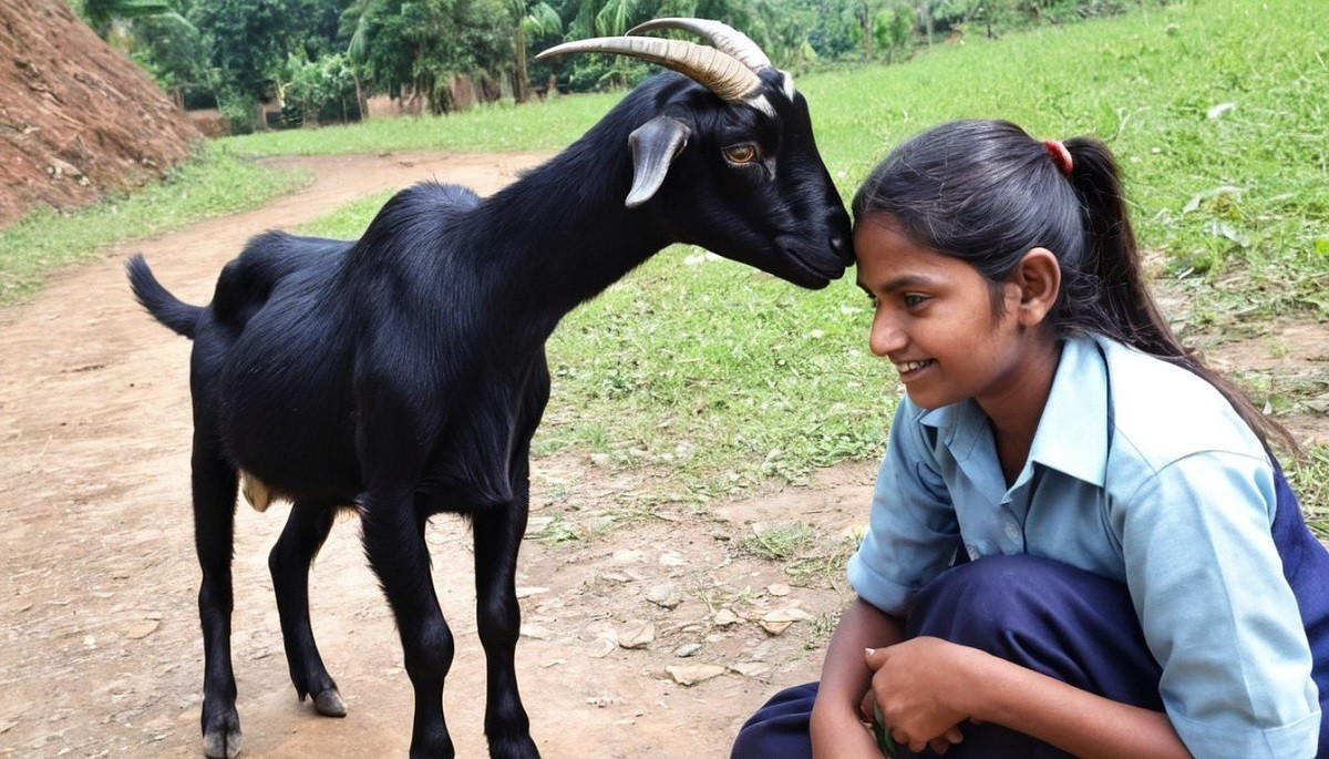 छात्रवृत्तिमा विद्यार्थीलाई बाख्रा