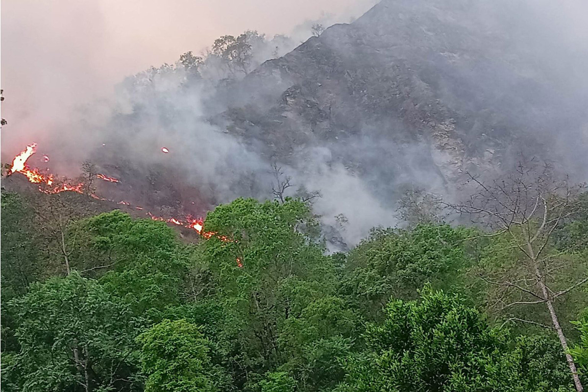 खडेरीका कारण रोकिएन वन डढेलो