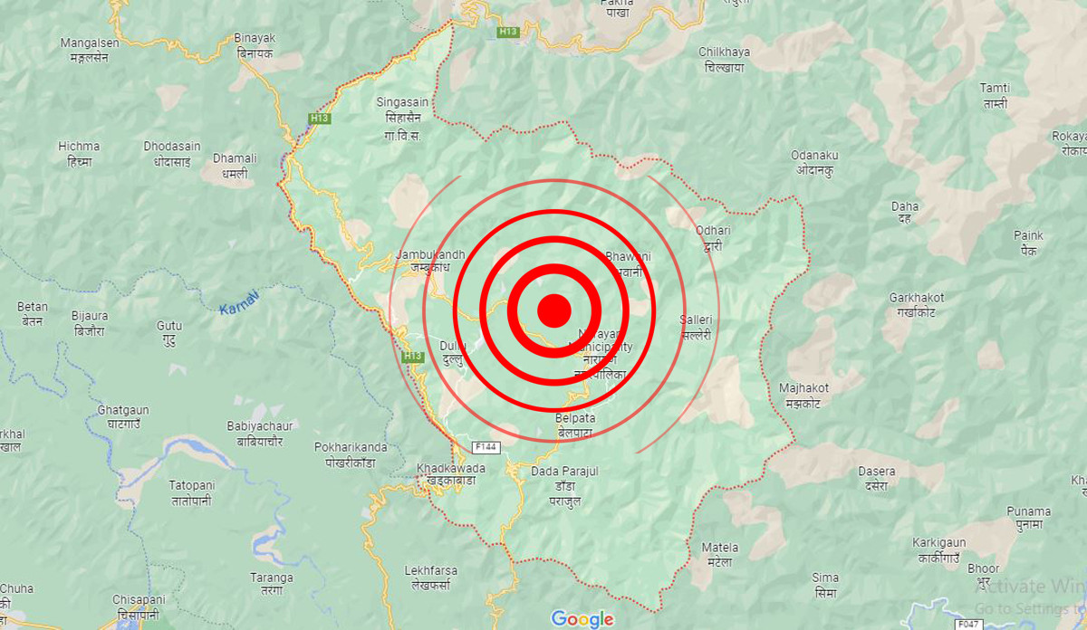 दैलेखको रानीवान केन्द्रविन्दु भएर भूकम्प गयो