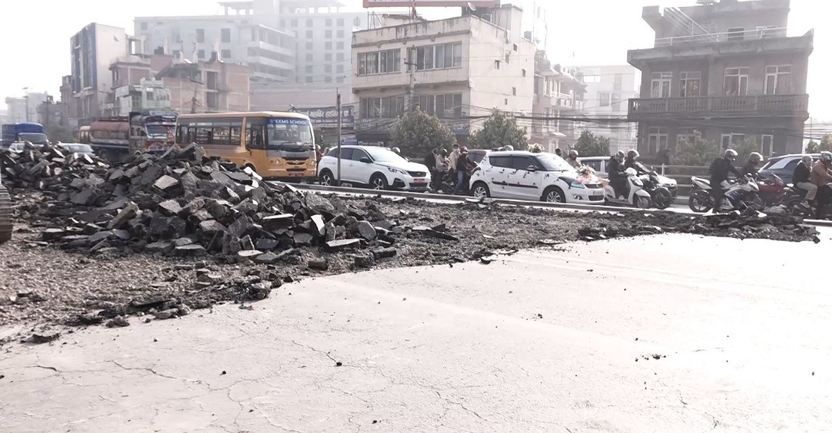 ग्वार्को फ्लाइओभर : ट्राफिक व्यवस्थापन चुनौती, जाम बढ्यो