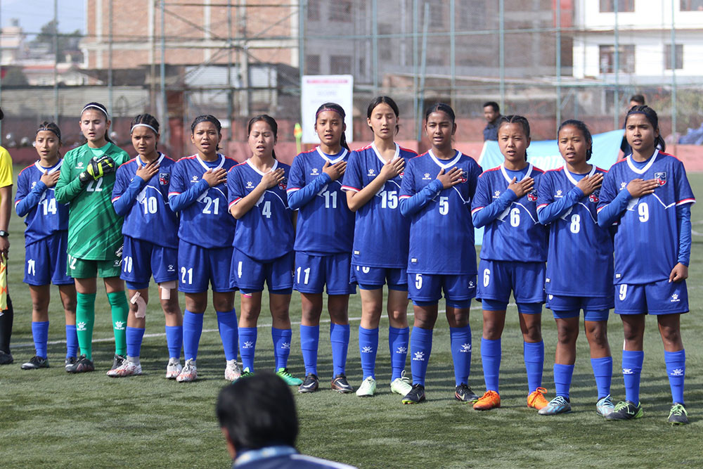 साफ यू-१६ महिला फुटबल: आज नेपालको सामना भारतसँग