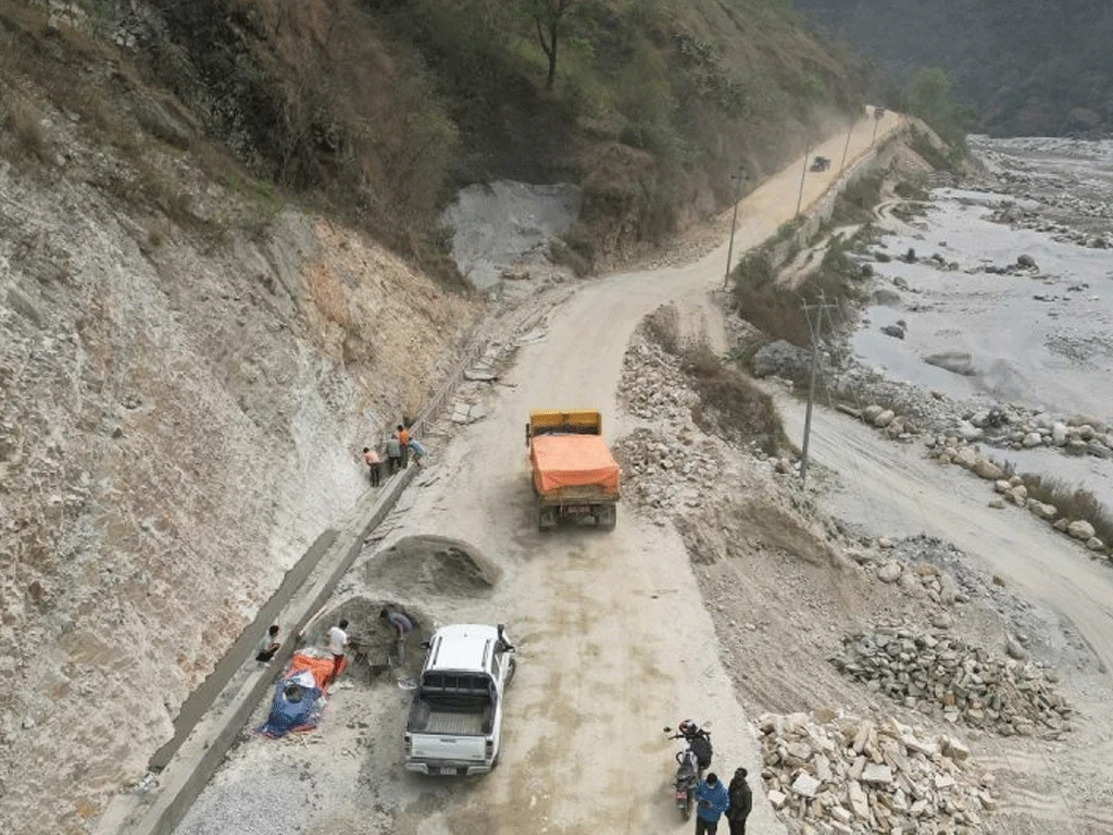 कालीगण्डकी कोरिडोर: १५ महिनापछि बेनी-मालढुङ्गाखण्ड निर्माणमा प्रगति