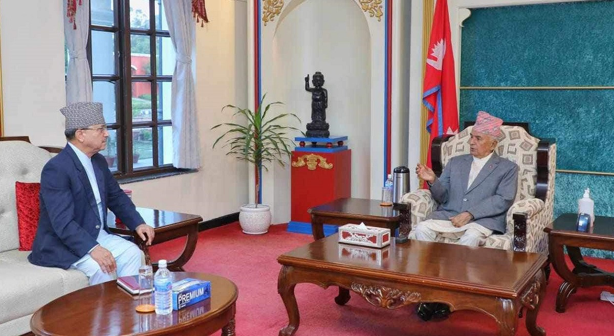 राष्ट्रपति पौडेल र उपप्रधान तथा रक्षामन्त्री खड्काबीच भेटघाट
