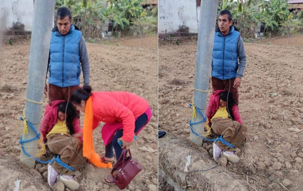 सिन्‍धुलीमा बिजुलीको पोलमा बाँधेर महिलामाथि निर्घात कुटपिट, श्रीमानसहित ७ जना पक्राउ