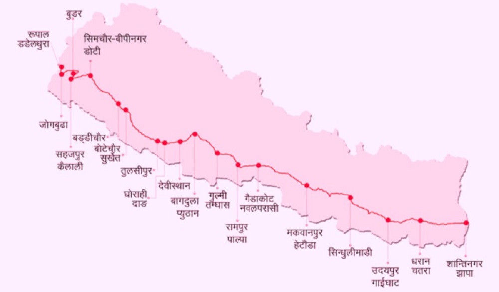 मदन भण्डारी राजमार्ग लक्षित समयमा सम्पन्न नहुने