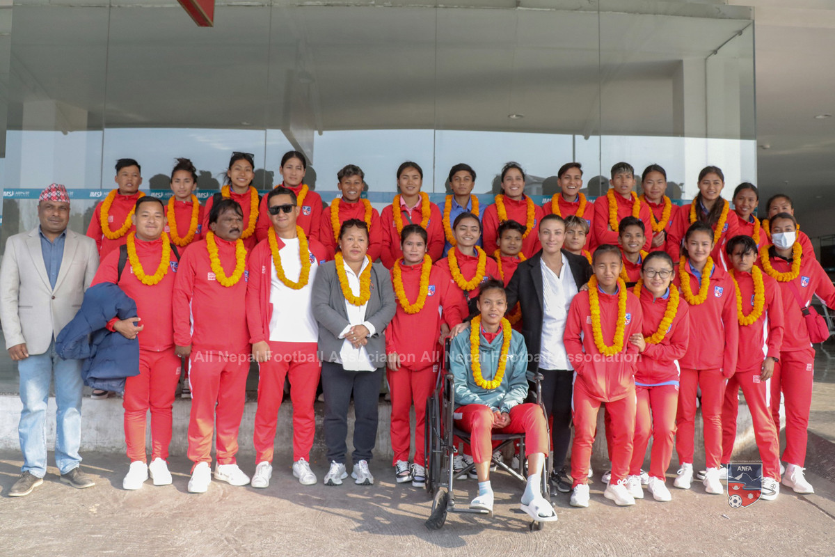 नेपाली महिला फुटबल टोली स्वदेश फर्कियो