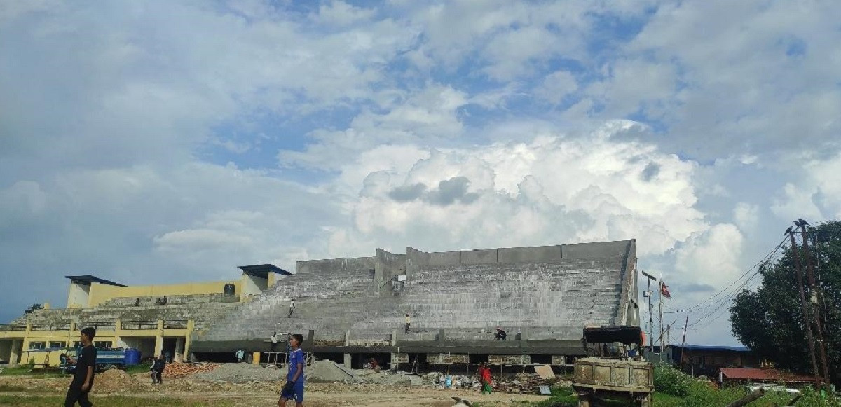 एकचालीस करोडको निर्माणाधीन चौतारा रङ्गशाला अलपत्र