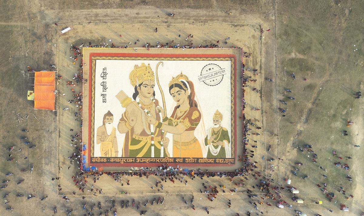 जनकपुरमा सीतारामको प्रतिमा,  विश्व रेकर्ड राख्ने उद्देश्य
