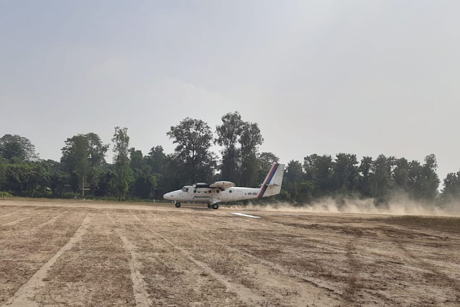 टीकापुर विमानस्थल ३५ वर्षपछि सञ्चालनमा